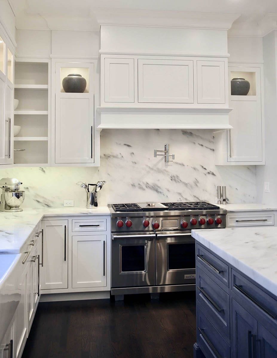 Kitchen Stove and White Cabinets